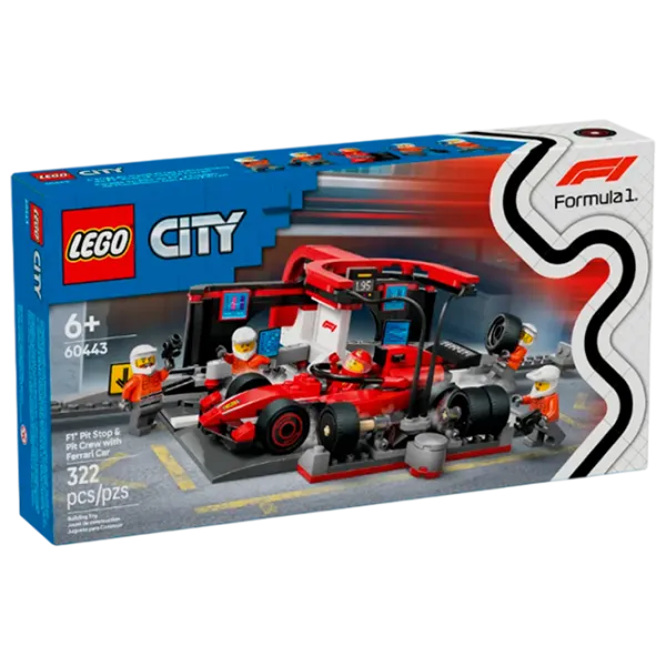 Constructor LEGO F1 Pit Stop & Pit Crew With Ferrari Car Set Rasă/ Multicolor photo 1
