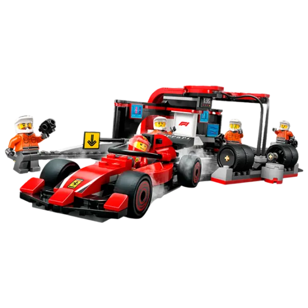 Constructor LEGO F1 Pit Stop & Pit Crew With Ferrari Car Set Rasă/ Multicolor photo 2