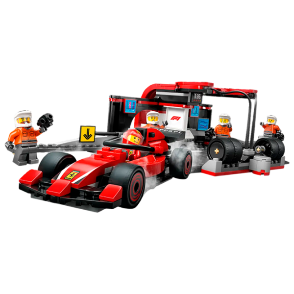 Constructor LEGO F1 Pit Stop & Pit Crew With Ferrari Car Set Rasă/ Multicolor photo 2