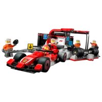 Constructor LEGO F1 Pit Stop & Pit Crew With Ferrari Car Set Rasă/ Multicolor photo 2