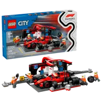 Constructor LEGO F1 Pit Stop & Pit Crew With Ferrari Car Set Rasă/ Multicolor photo 3