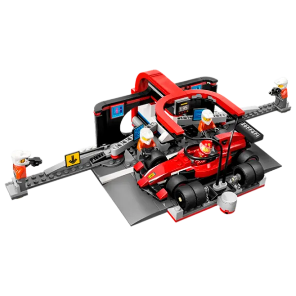Constructor LEGO F1 Pit Stop & Pit Crew With Ferrari Car Set Rasă/ Multicolor photo 4