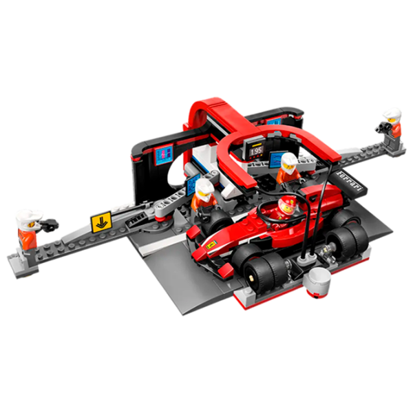 Constructor LEGO F1 Pit Stop & Pit Crew With Ferrari Car Set Rasă/ Multicolor photo 4