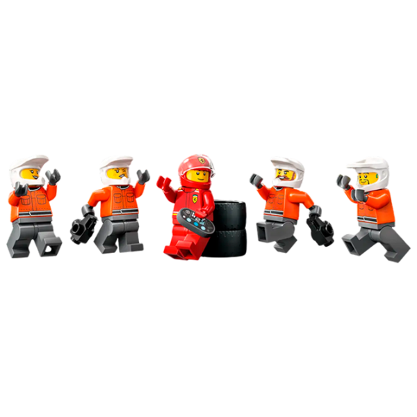 Constructor LEGO F1 Pit Stop & Pit Crew With Ferrari Car Set Rasă/ Multicolor photo 6