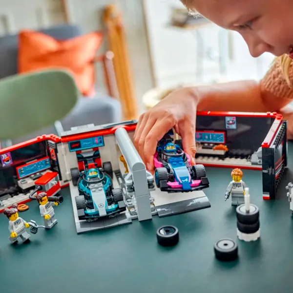 Constructor LEGO F1 Garage & Mercedes-Amg & Alpine Cars Rasă/ Multicolor photo 7