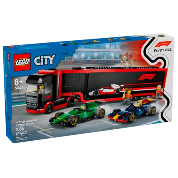 Constructor LEGO F1 Truck With Rb20 & Amr24 F1 Cars Rasă/ Multicolor photo 1