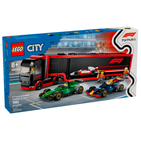 Constructor LEGO F1 Truck With Rb20 & Amr24 F1 Cars Rasă/ Multicolor photo 1