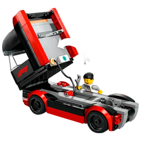 Constructor LEGO F1 Truck With Rb20 & Amr24 F1 Cars Rasă/ Multicolor photo 3