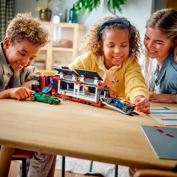 Constructor LEGO F1 Truck With Rb20 & Amr24 F1 Cars Rasă/ Multicolor photo 7