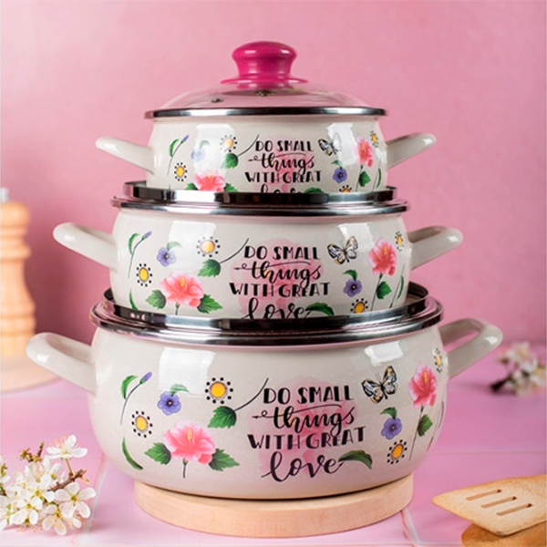 Cratiță Metalac Small things 1.55l Oțel emailat / White photo 4
