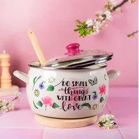 Кастрюля Metalac Small things 2.2л Эмалированная сталь / Белый photo 5