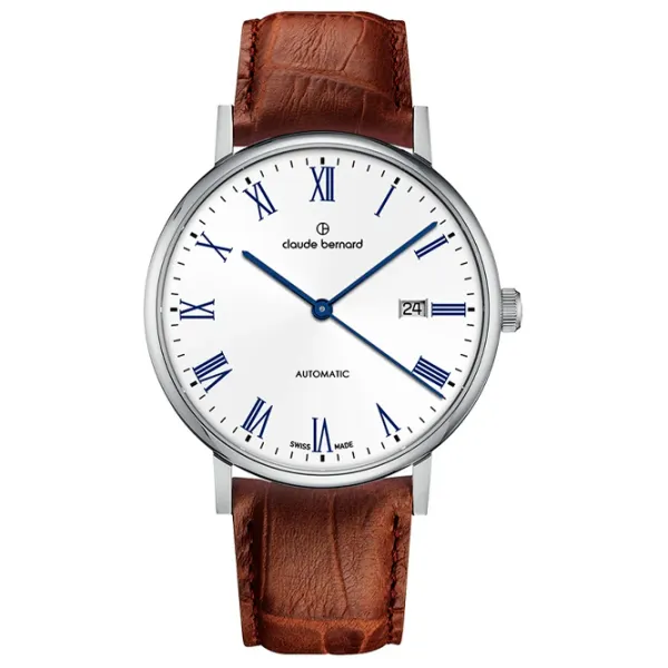 Ceas de mână pentru bărbați Claude Bernard 80102-3-BRBU Mecanic / 40 mm photo 1