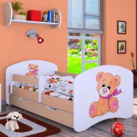Детская кровать Happy Babies Happy Bear with Bow 80 x 160 см / Щит / Белый photo 2