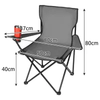 Scaun camping Trizand 23675 Poliester / Grey photo 4
