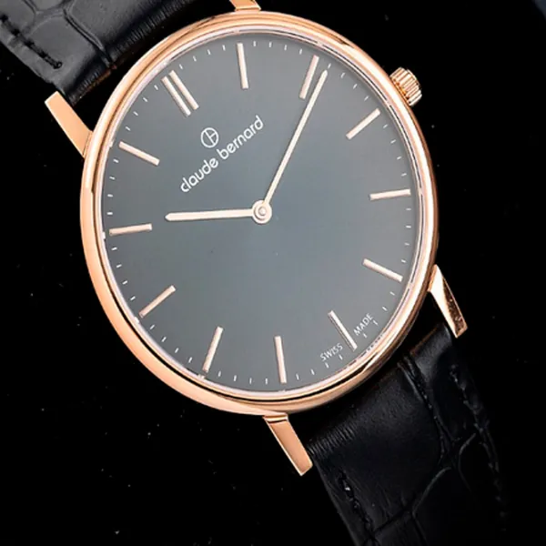 Ceas de mână pentru bărbați Claude Bernard 20214-37R-NIR Cuarț / 39 mm photo 4 Ceas de mână pentru bărbați Claude Bernard 20214-37R-NIR Cuarț / 39 mm photo 4