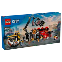 Constructor LEGO Scrapyard with Cars Depozit/ Multicolor