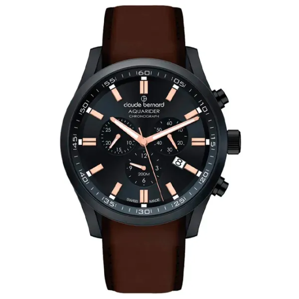 Ceas de mână pentru bărbați Claude Bernard 10222-37NC-NIR Cuarț / 44 mm photo 1