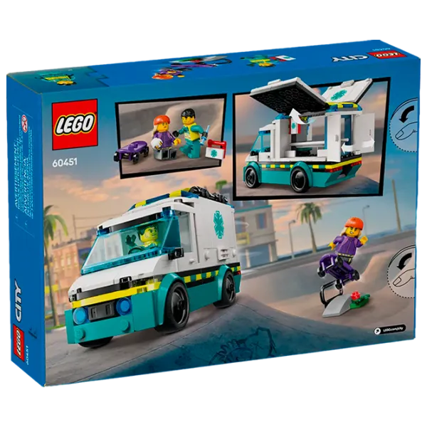 Конструктор LEGO Emergency Ambulance Скорая помощь/ Разноцветный photo 8