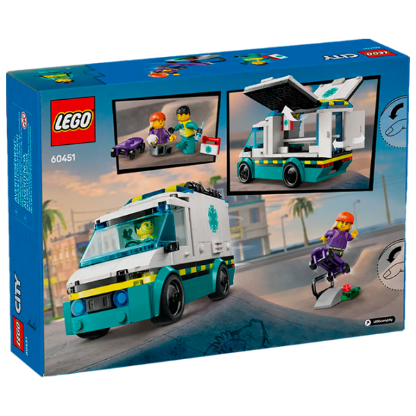 Конструктор LEGO Emergency Ambulance Скорая помощь/ Разноцветный photo 8