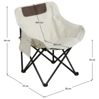 Scaun camping Tempo Kondela Urao Poliester / Beige photo 5