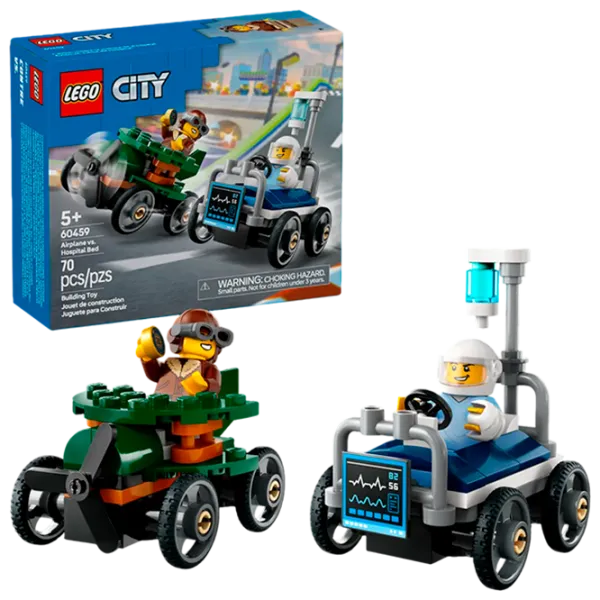 Конструктор LEGO Airplane VS. Hospital Bed Race Транспорт/ Разноцветный photo 3