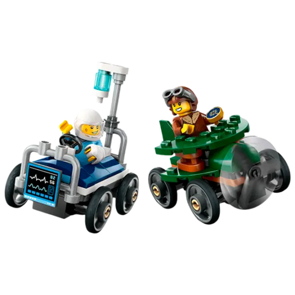Конструктор LEGO Airplane VS. Hospital Bed Race Транспорт/ Разноцветный photo 4