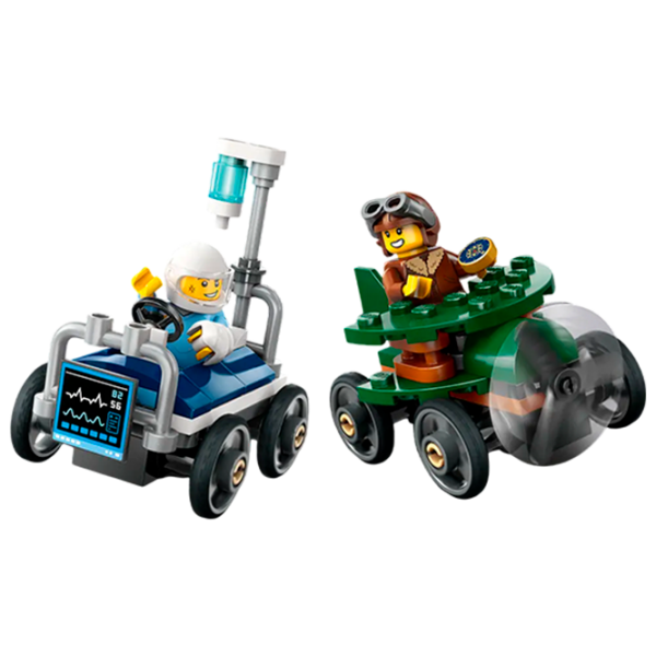 Конструктор LEGO Airplane VS. Hospital Bed Race Транспорт/ Разноцветный photo 4