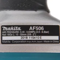 Пневмопистолет Makita AF506 Синий / 8.3 бар photo 3