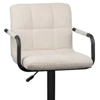 Scaun de bar Deco SB-042 Piele eco / Metal / Beige photo 2
