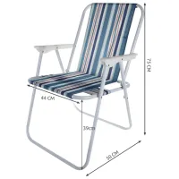 Scaun camping Trizand Bergamo Poliester / Blue photo 5