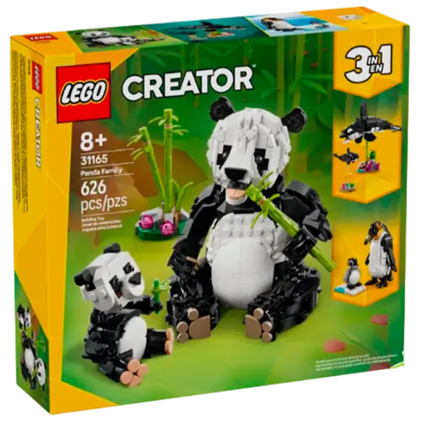 Constructor LEGO Panda Family Animale/ Multicolor photo 1