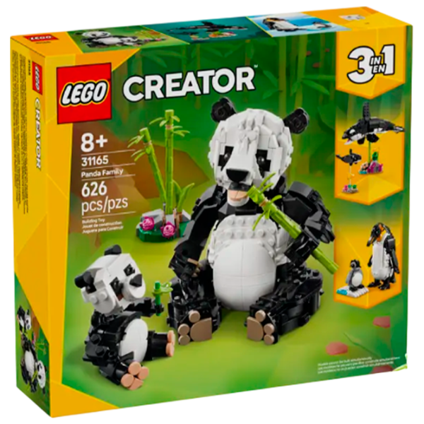 Constructor LEGO Panda Family Animale/ Multicolor photo 1