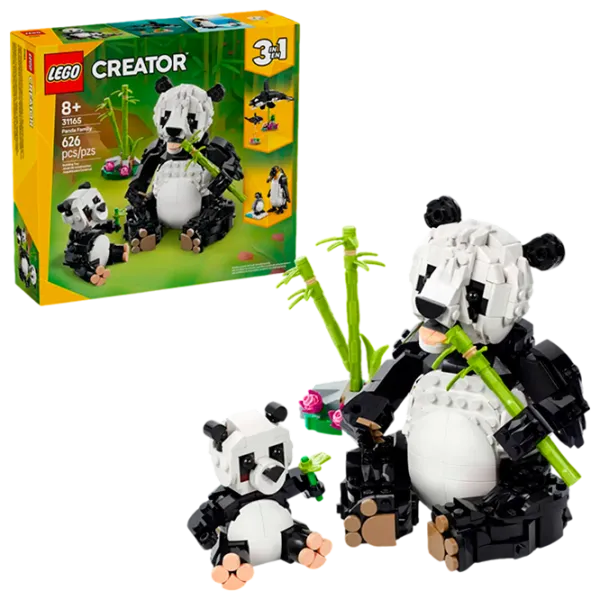 Constructor LEGO Panda Family Animale/ Multicolor photo 2