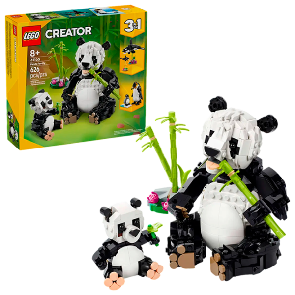 Constructor LEGO Panda Family Animale/ Multicolor photo 2