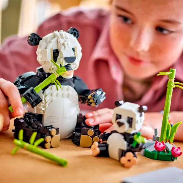 Constructor LEGO Panda Family Animale/ Multicolor photo 6