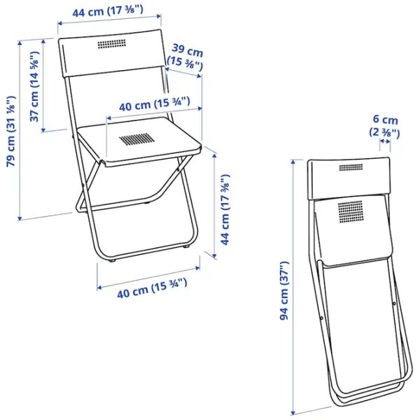 Кемпинговый стул Ikea Fejan  / Grey photo 2