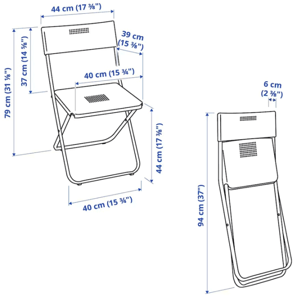 Кемпинговый стул Ikea Fejan  / Grey photo 2