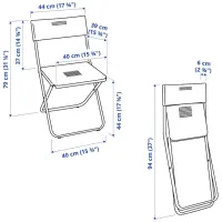 Scaun camping Ikea Fejan / Grey photo 2