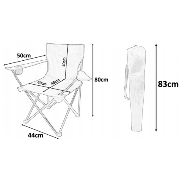 Кемпинговый стул GardenLine LEZ7150 Полиэстер / Синий photo 2 Кемпинговый стул GardenLine LEZ7150 Полиэстер / Синий photo 2