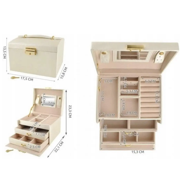 Organizator de bijuterii Iso Trade 6347  Masiv / Beige photo 4