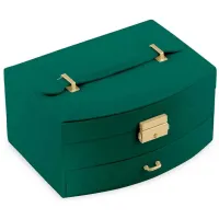 Органайзер для ювелирных изделий Massido MS-708  ЭКО Кожа / Зеленый