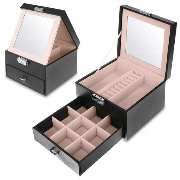 Organizator de bijuterii Beautylushh K8898  ECO Piele / Black photo 4