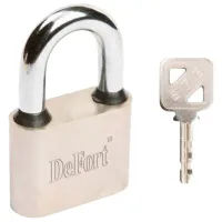 Висячий замок Defort 51536 Никель / Ключ