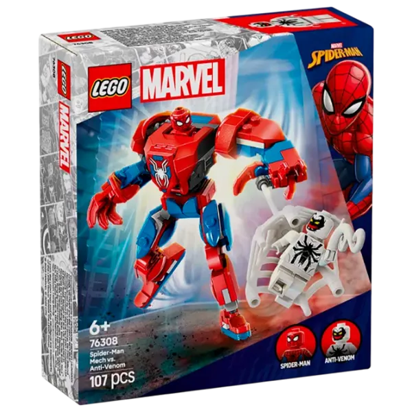 Конструктор LEGO Spider-Man Mech VS Anti-Venom Мстители/ Разноцветный photo 1