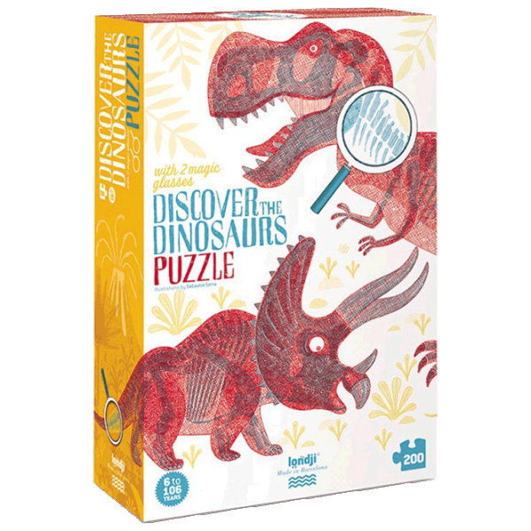Puzzle Londji Discover the Dinosaurs 6+/ Numărul de piese: 200 photo 1 Puzzle Londji Discover the Dinosaurs 6+/ Numărul de piese: 200 photo 1