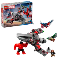 Constructor LEGO Captain America VS Red Hulk Duel Eroi/ Multicolor photo 3