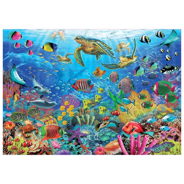 Puzzle Educa Tropical Fantasy Turttles 14+/ Numărul de piese: 1000 photo 2