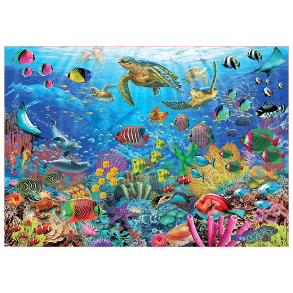Puzzle Educa Tropical Fantasy Turttles 14+/ Numărul de piese: 1000 photo 2