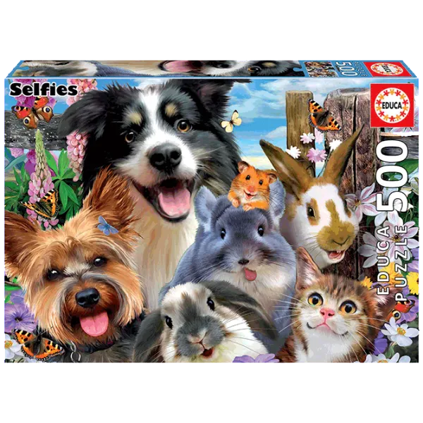Puzzle Educa Funny Selfie 8+/ Количество деталей: 500 photo 1