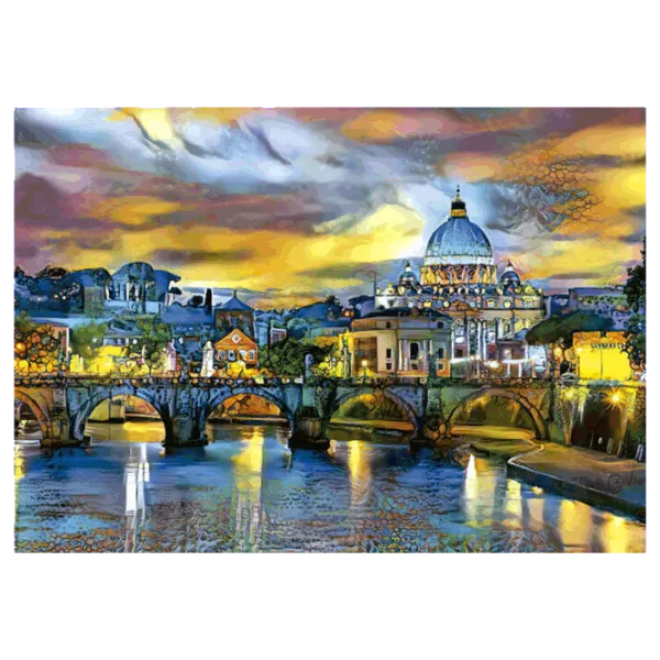 Puzzle Educa St. Peter'S Basilica And The St. Angelo Bridge 14+/ Numărul de piese: 1500 photo 2
